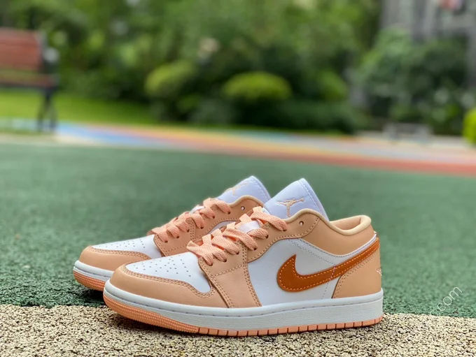 Air Jordan 1 Low White Pink Orange Sneakers DC0774-801