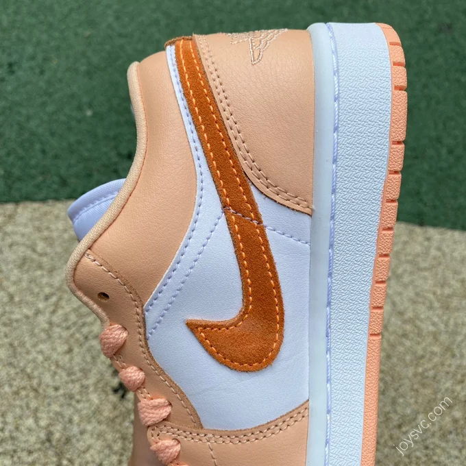 Air Jordan 1 Low White Pink Orange Sneakers DC0774-801