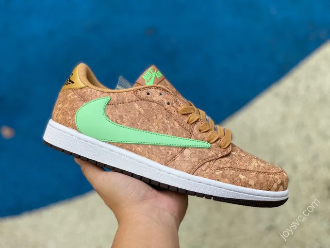 Travis Scott x Air Jordan 1 Low Oatmeal Green DM7866-922