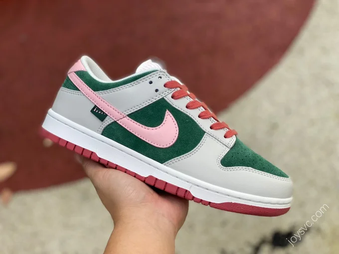 Nike Dunk Low White Pink Green 