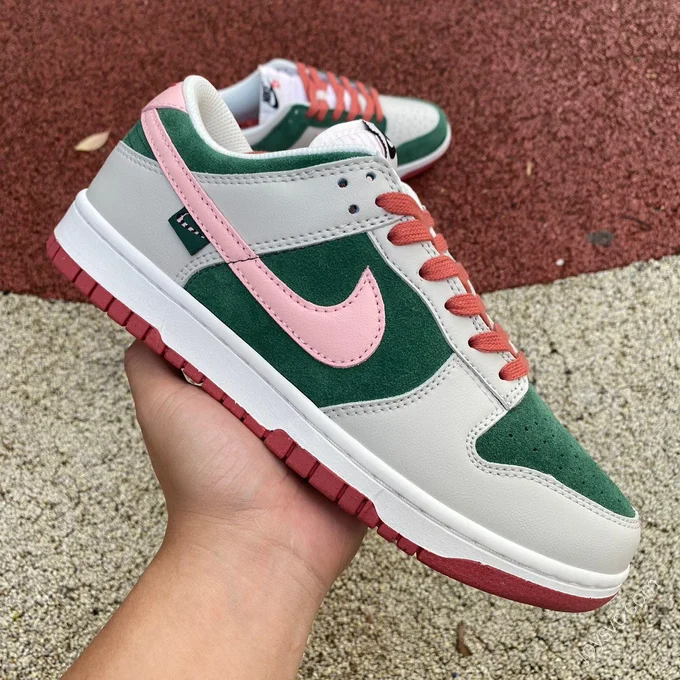 Nike Dunk Low White Pink Green 