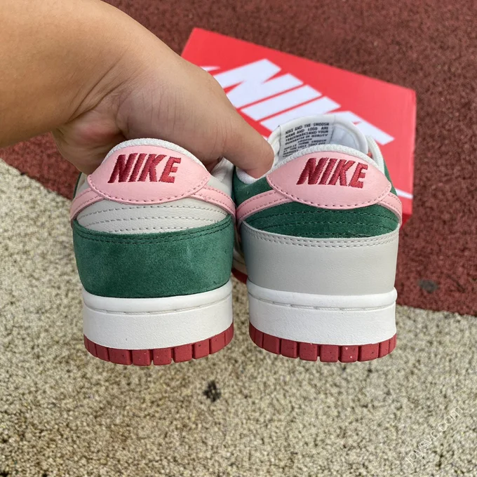 Nike Dunk Low White Pink Green 