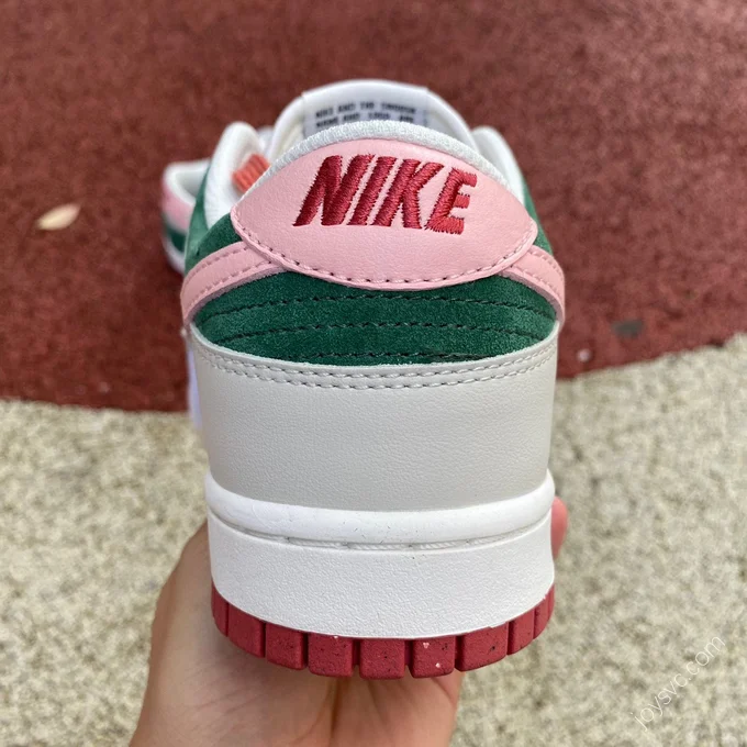 Nike Dunk Low White Pink Green 