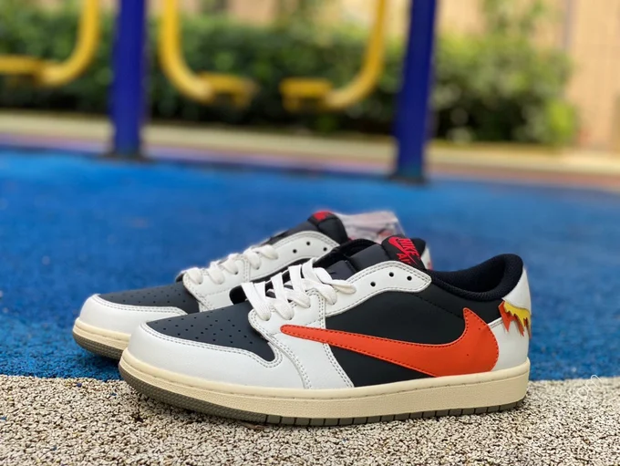 Air Jordan 1 x Travis Scott Low Orange White Black Sneakers DM7866-928