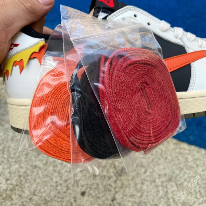 Air Jordan 1 x Travis Scott Low Orange White Black Sneakers DM7866-928