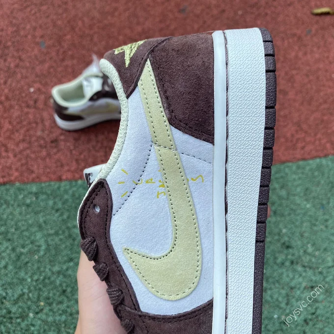 Travis Scott x Air Jordan 1 Low Gray Brown Red DM7866-810