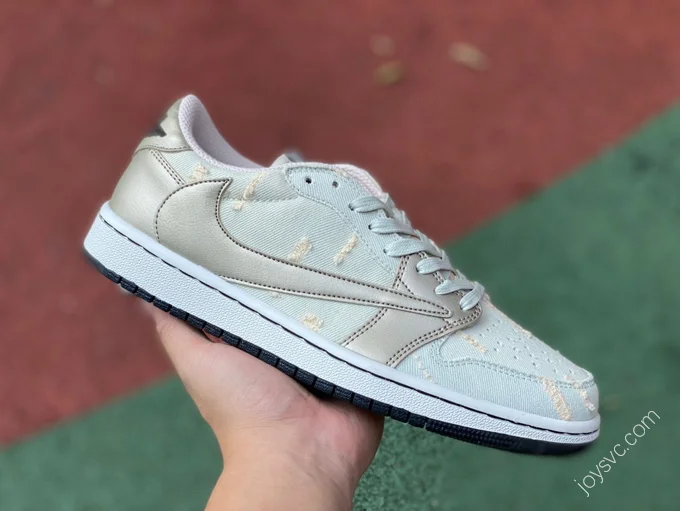 Travis Scott x Air Jordan 1 Low Silver Green DM7866-815