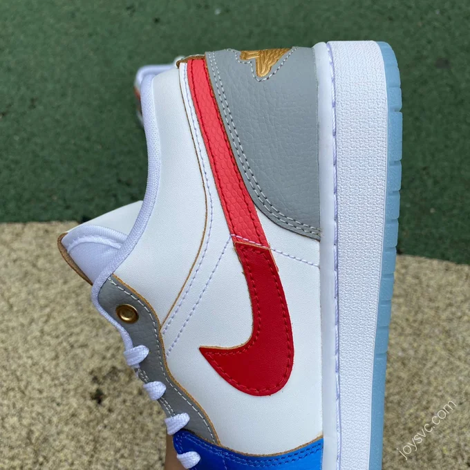 Air Jordan 1 White Blue Red Sneakers FN8901-164