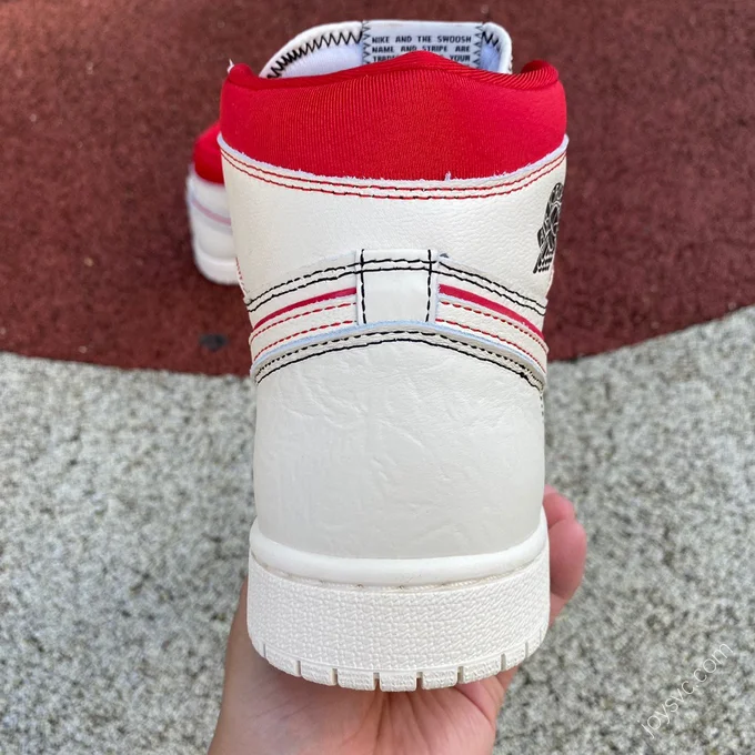 Air Jordan 1 White Red Rabbit High-Top Sneaker 555088-575441-160