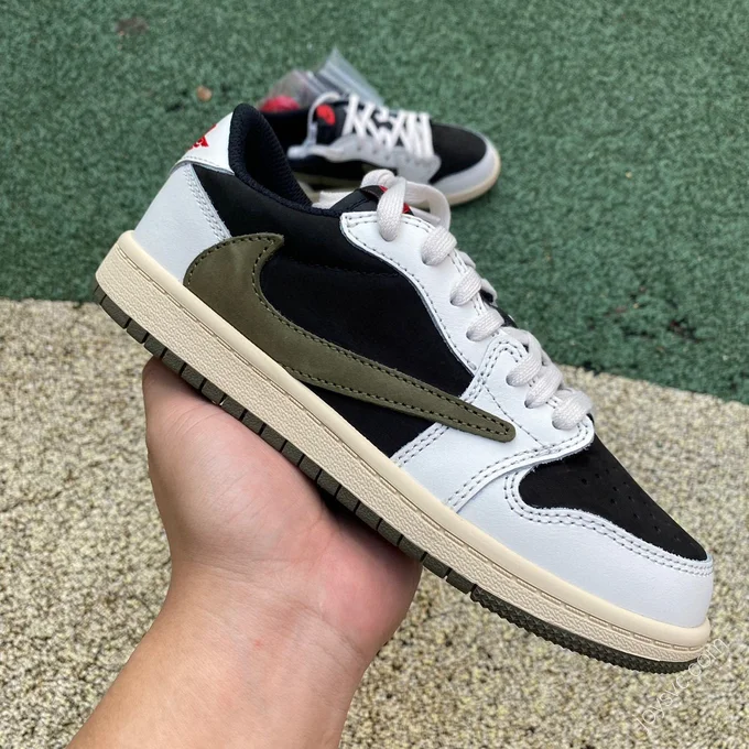 Travis Scott x Air Jordan 1 Low Medium Olive Black Green