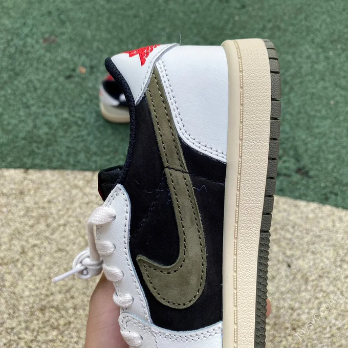 Travis Scott x Air Jordan 1 Low Medium Olive Black Green