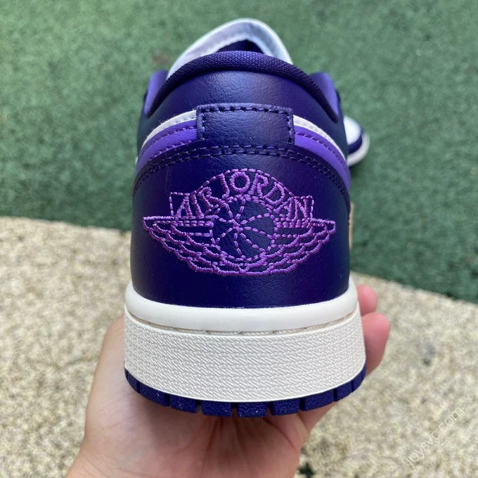 Air Jordan 1 Low White Purple Low-Top Sneaker DC0774-502