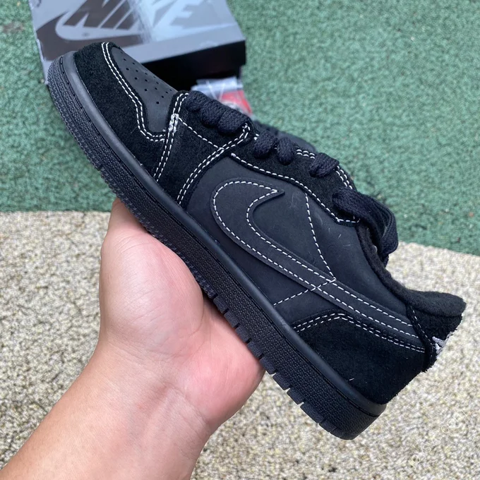 Travis Scott x Air Jordan 1 Low Black Phantom Kids DM7