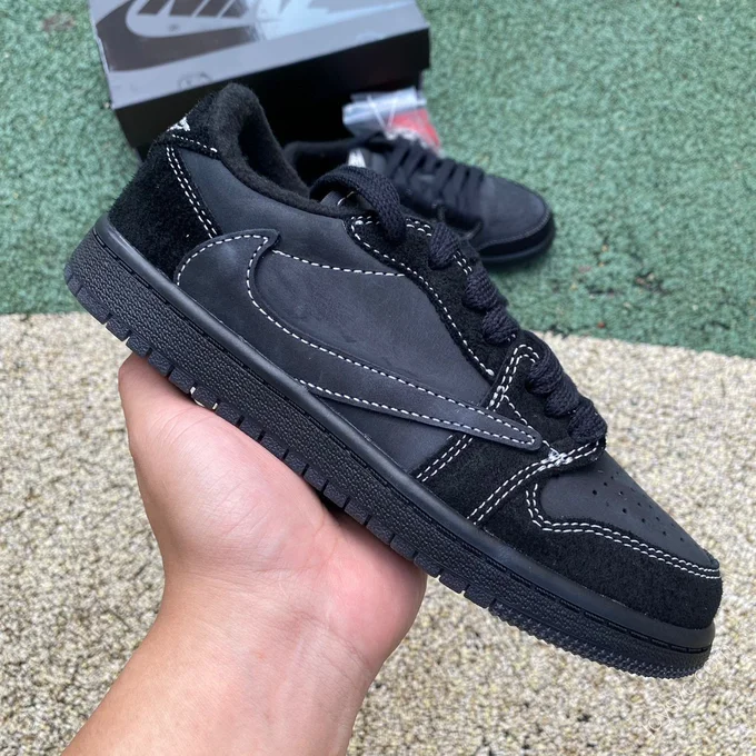 Travis Scott x Air Jordan 1 Low Black Phantom Kids DM7