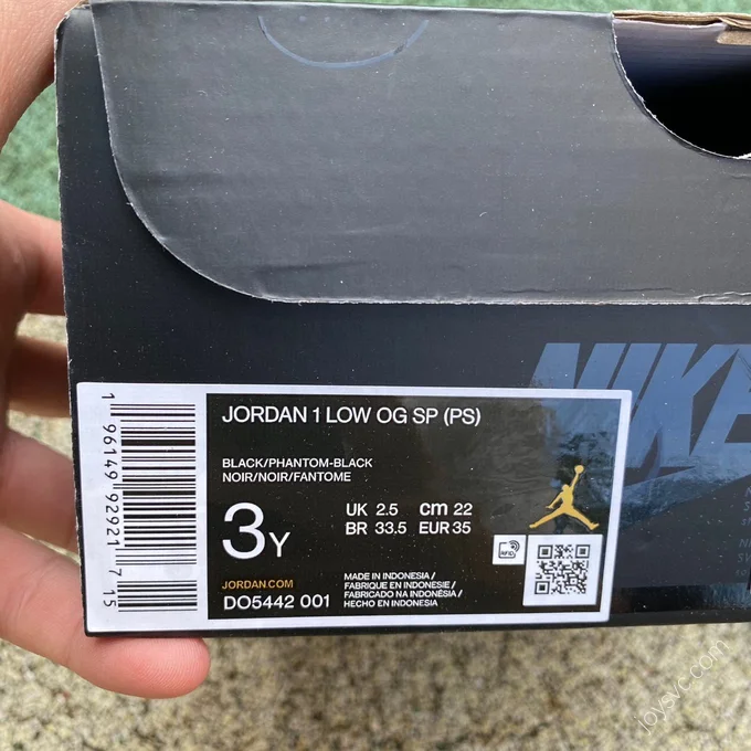 Travis Scott x Air Jordan 1 Low Black Phantom Kids DM7