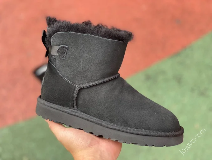 UGG Bailey Black Bow Short Boots