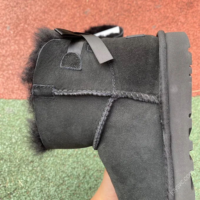 UGG Bailey Black Bow Short Boots