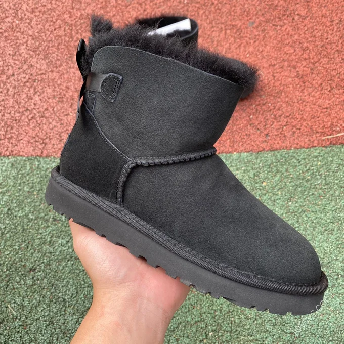 UGG Bailey Black Bow Short Boots