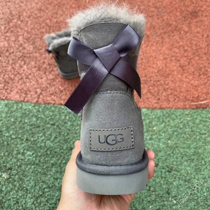 UGG Bailey Grey Bow Short Boots