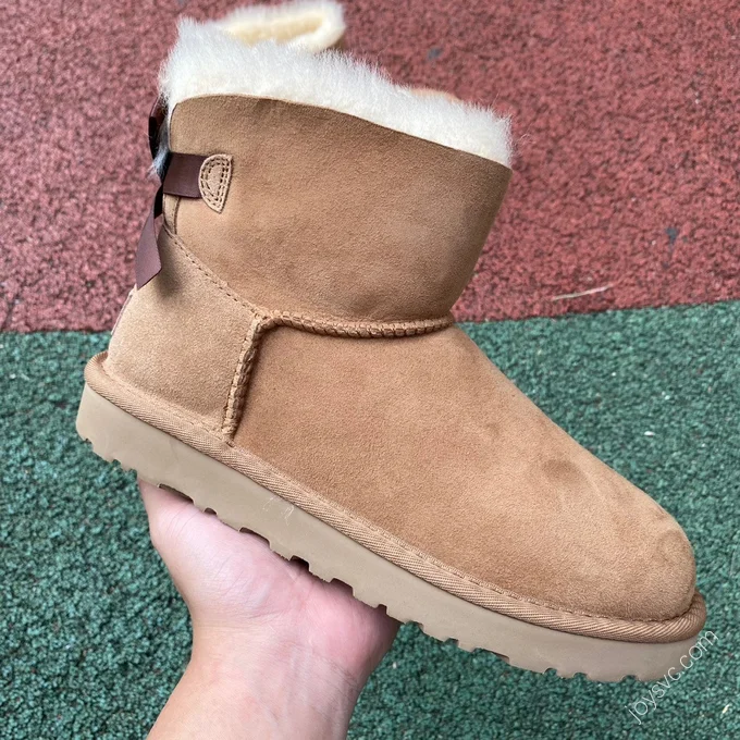 UGG Bailey Brown Bow Short Boots