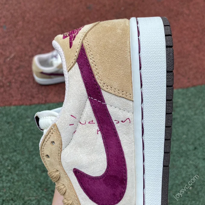 Travis Scott x Air Jordan 1 Low White Tan Red DM7866-811