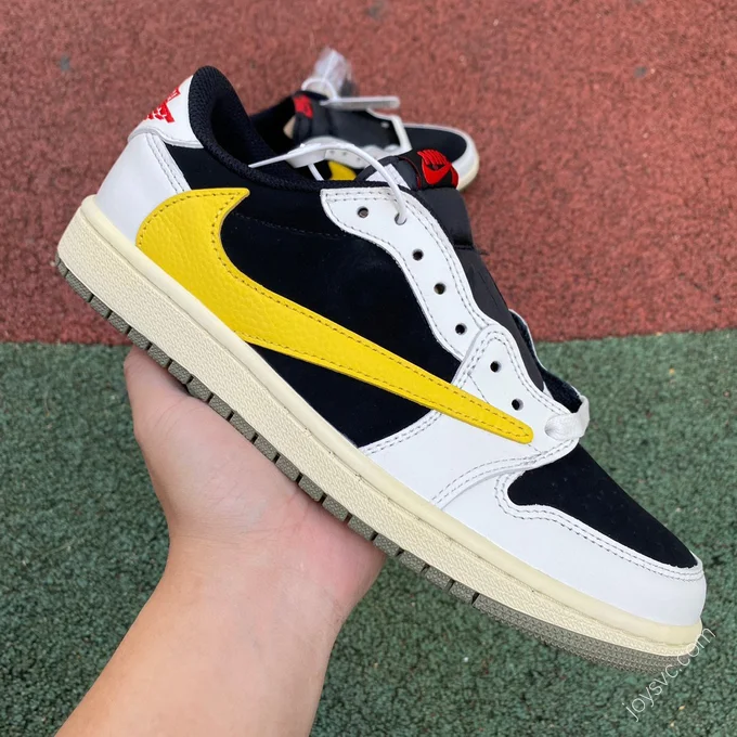 Air Jordan 1 x Travis Scott Low Yellow White Black Sneakers DM7866-982