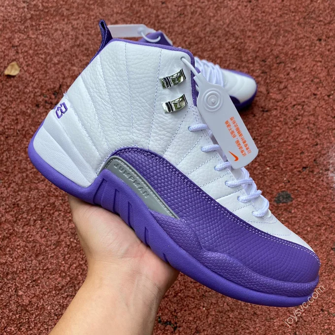 Air Jordan 12 White Purple Sneakers CT8013-150