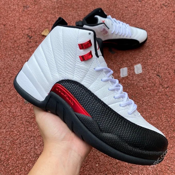 Air Jordan 12 White Black Red Sneakers CT8013-162