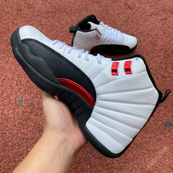 Air Jordan 12 White Black Red Sneakers CT8013-162