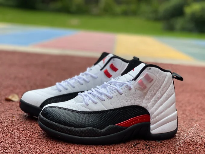 Air Jordan 12 White Black Red Sneakers CT8013-162