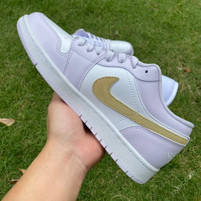 Air Jordan 1 Low White Purple Sneakers DC0774-501