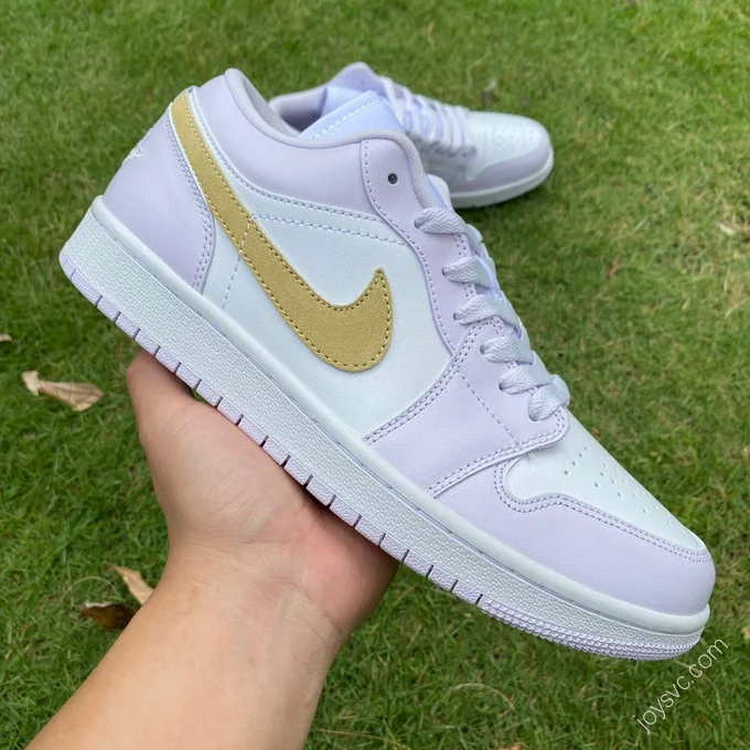 Air Jordan 1 Low White Purple Sneakers DC0774-501