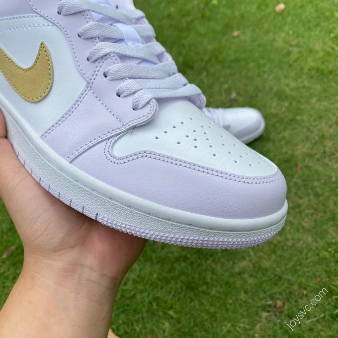 Air Jordan 1 Low White Purple Sneakers DC0774-501