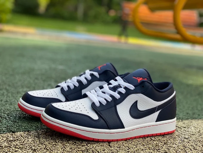 Air Jordan 1 Low Midnight Blue Low-Top Sneaker 553558-481