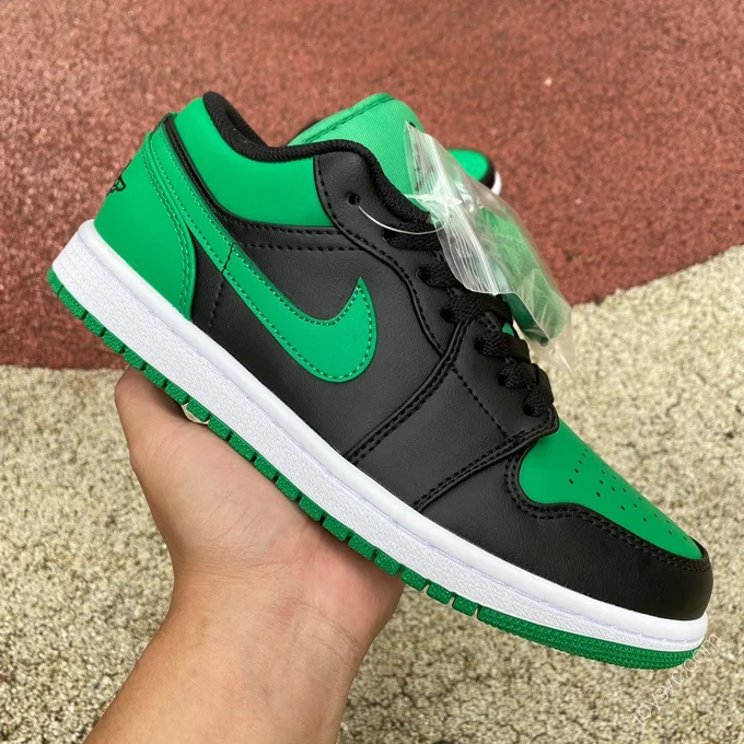 Air Jordan 1 Low Lucky Green Black Low-Top Sneaker 553558-065