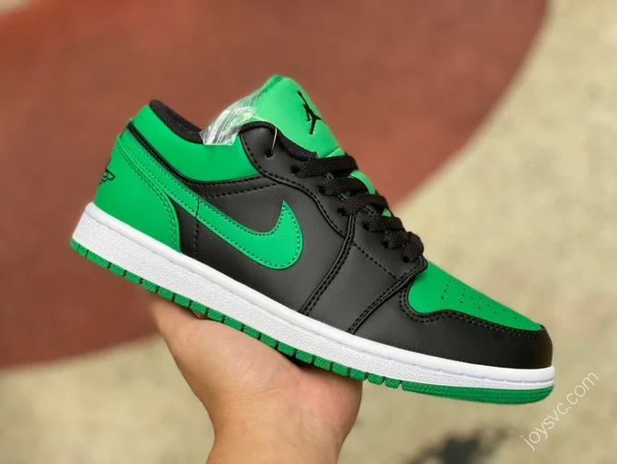 Air Jordan 1 Low Lucky Green Black Low-Top Sneaker 553558-065