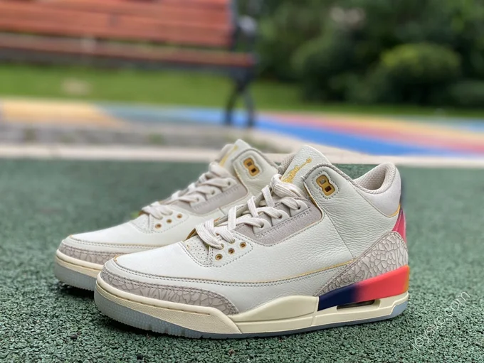 J Balvin x Air Jordan 3 Rainbow Sneaker FN0344-901