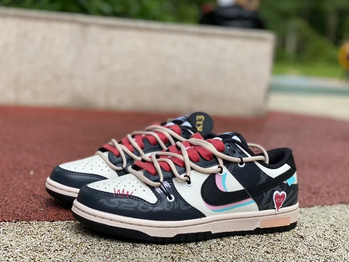 Nike SB Dunk Low Black White Red CW1590-100