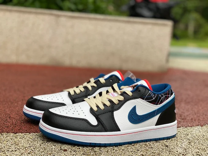 Air Jordan 1 Low Blue White Black Basketball Shoe FV3622-141