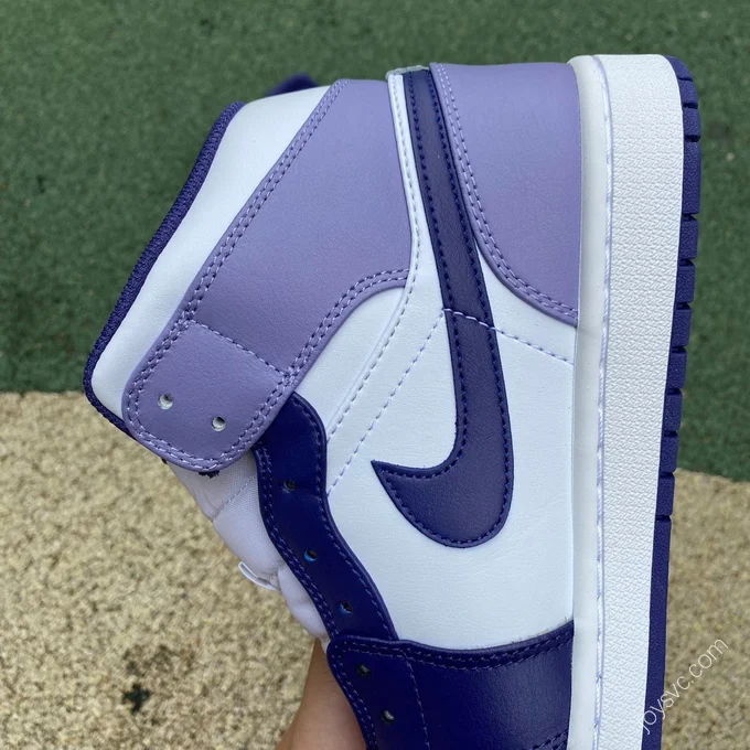 Air Jordan 1 Mid White Purple Sneakers DQ8426-515