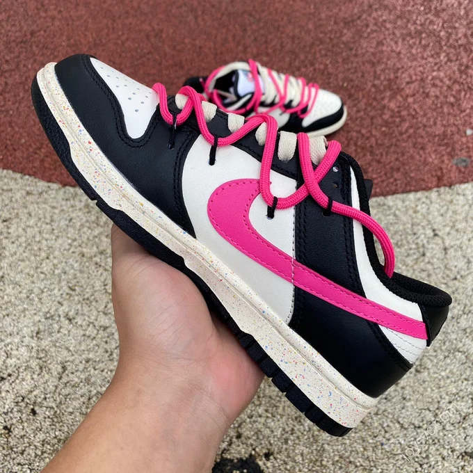 Nike Dunk Low Black White Pink FD4623-131