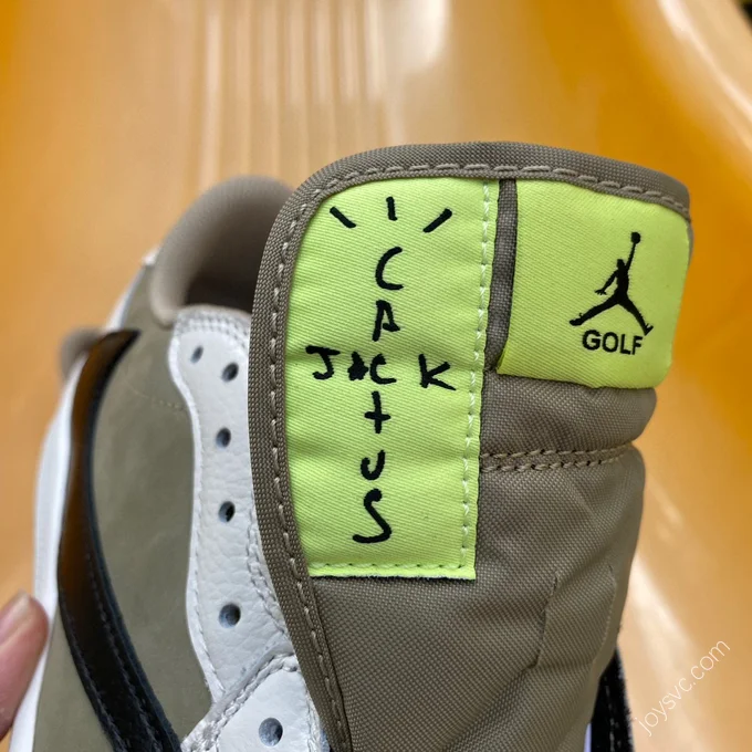 Travis Scott x Air Jordan 1 Low Golf Green Sneakers FZ3124-2