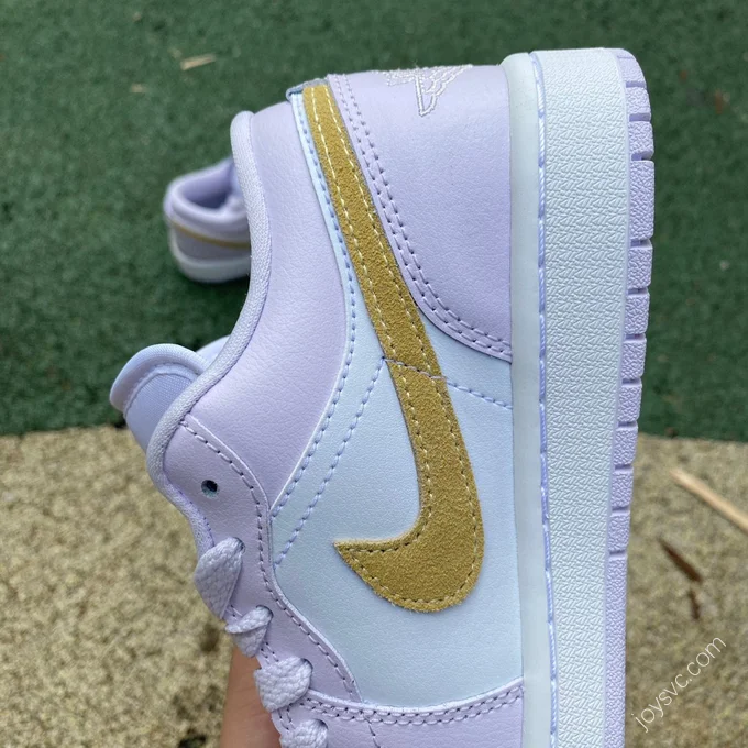 Air Jordan 1 Low White Purple Sneakers DC0774-501