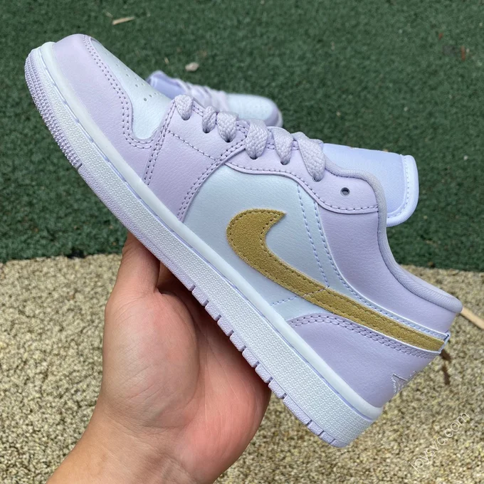 Air Jordan 1 Low White Purple Sneakers DC0774-501