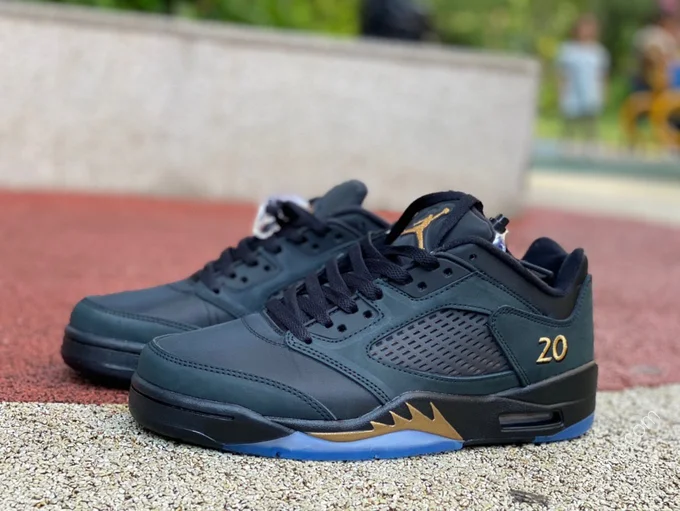 Air Jordan 5 Low Black Gold DJ1094-001