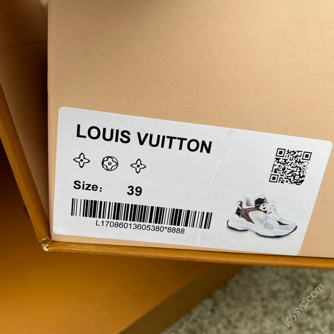 LOUIS VUITTON BUn 55 White Grey Brown