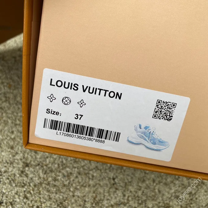 LOUIS VUITTON BUn 55 White Blue Print