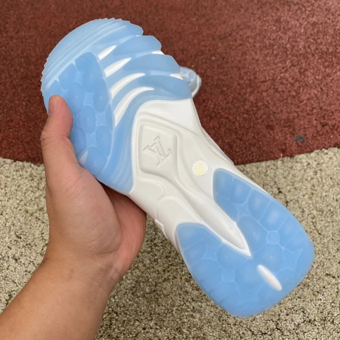 LOUIS VUITTON BUn 55 White Blue Print