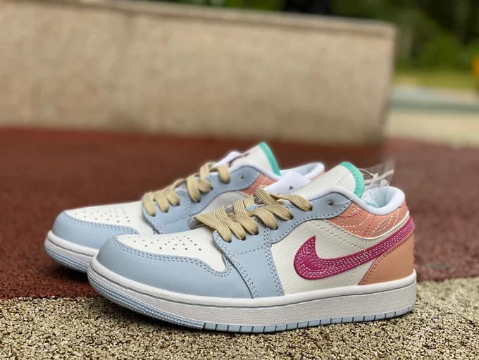 Air Jordan 1 Low Pastel Blue Pink Women's Low-Top Sneaker FV3623-151