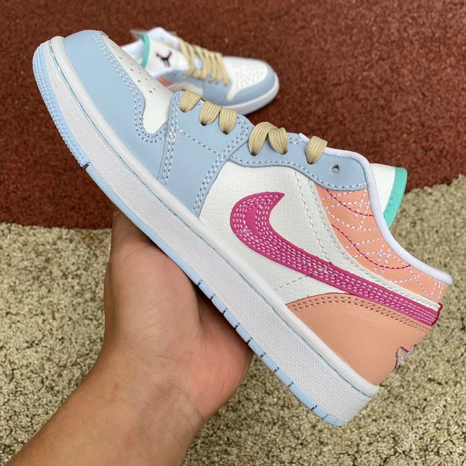 Air Jordan 1 Low Pastel Blue Pink Women's Low-Top Sneaker FV3623-151